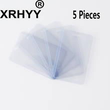 XRHYY 5PCS Semitransparent PVC Hard Plastic Badge Card Case Holder ID Card Bag With Slot & Chain Holes -Vertical 2024 - buy cheap