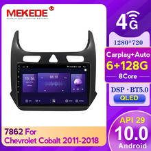 MEKEDE 6+128G QLED Android10 .0car gps navigation radio player For Chevrolet Cobalt 2 2011 2018 built in DSP carplay Auto 2024 - buy cheap