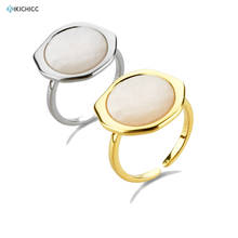 Женское кольцо из серебра 925 пробы, с белым камнем 2024 - купить недорого