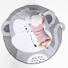 Cartoon Animals Baby Play Mat Bedding Blanket Mat For Children Crawling Carpet Round Rug Toys Cotton Children Room Decor 90CM 2024 - buy cheap