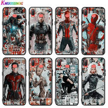 Marvel-funda de teléfono negra de superhéroes de Los Vengadores, para Samsung Galaxy A9, A8, Star A8S, A7, A6, A6S, A5, A3 Plus, 2018, 2017, 2016, A750 2024 - compra barato