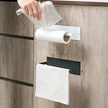 HOT Bathroom Kitchen Metal Paper Roll Holder Wall Tissue Rack Toilet Storage Shelf No punching design bathroom Paper Roll Holder 2024 - buy cheap