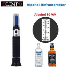 Refractometer Alcohol 0-80 % V/V Alcoholmeter Homemade for liquor Whisky Brandy Vodka Spirit tester ATC Alcohol Refractometer 2024 - buy cheap