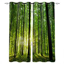 Bosque Verde Jolin sol planta apagón cortinas para sala de estar dormitorio tratamiento de ventana persianas cortinas de cocina 2024 - compra barato