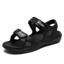 Sandália masculina de verão, gladiador, sapatos romanos casuais, fora, chinelos macios, pretos, luz baixa, tamanhos 40-45 # 2024 - compre barato