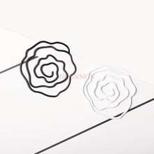 12pçs clipe de papel branco rosa, clipe de papel de desenho animado clipe de papel em formato de pino especial clipe de papel em forma de rosa preta 2024 - compre barato