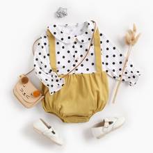 Sanlutoz Newborn Baby Girls Bodysuits Cute Polka Dot Baby Clothes Long Sleeve Autumn Winter Infants Clothing Fashion 2024 - buy cheap