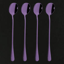 Dinnerware Set Purple Tableware Set Western Cutlery Stainless Steel Dinner Set Lonhandle Coffee Spoon Home Party Silverware Set 2024 - buy cheap