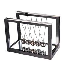 Newton mesa decoração de metal berço pêndulo bola física ciência pêndulo aço equilíbrio bola escritório em casa decoração 2024 - compre barato