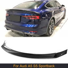 Carbon Fiber Rear Trunk Spoiler Lip Wing for Audi A5 S5 Sportback Hatchback 4 Door 2017 2018 2019 Not Sedan Rear Trunk Spoiler 2024 - buy cheap