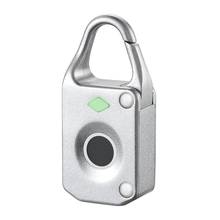 Candado electrónico inteligente con huella dactilar, cerradura de seguridad sin llave, recargable por USB, desbloqueo rápido, aleación de Zinc 2024 - compra barato