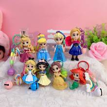 Chaveiro princesa Ariel Alice Branca de Neve Belle Anna 8 pçs/set 8-9cm PVC Action Figure Toys Modelo de Chaveiro brinquedos Para Presentes de Natal 2024 - compre barato