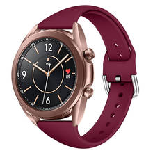 Ремешок силиконовый для samsung galaxy watch 3, спортивный браслет для galaxy watch 46 мм active 2 amazfit gts bip huawei gt2e, 45 мм 41 мм 2024 - купить недорого