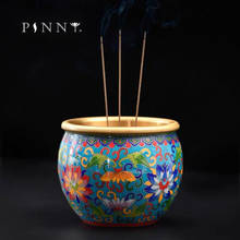 PINNY Large Cloisonne Brass Incense Burner 1.6KG Handmade Cloisonne Censer For Buddha Home Decoration Accessories 2024 - buy cheap
