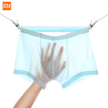 3pcs/lot Xiaomi Summer Ice Silk Men's Underwear 3D U Convex Men Boxer Shorts Male Panties Seamless Breathable Underpants 2024 - buy cheap