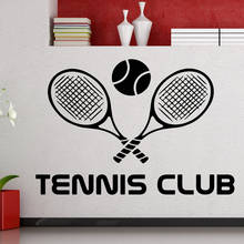 Pegatina de vinilo impermeable para pared de raqueta de tenis, Mural decorativo para Interior de la habitación del Club de tenis, impermeable, X669 2024 - compra barato