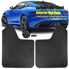 2 pçs universal mud flaps mudflaps respingo guardas frente traseira para o efeito de fibra carbono para renault jeep suzuki vw golf gti gmc dodge 2024 - compre barato