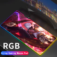 Mousepad personalizado com teclado gamer rgb, mouse pad de borracha com fio usb e led backlight 2024 - compre barato