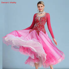Nuevo vestido de competición de baile de salón de baile, vestidos de vals de salón, vestido de baile estándar para mujer 2024 - compra barato