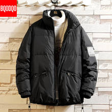 Abrigo de plumón de pato blanco para hombre, chaqueta informal estilo militar, holgada, de lujo, estilo Hip Hop coreano, 80% 2024 - compra barato