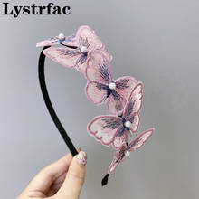 Lystrfac Fashion Super Fairy Pearl Bow Haiband for Women Girls Butterfly Lace Hair Hoop Ladies Headband Cute Hair Jewelry 2024 - buy cheap