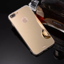 New Gold Plating Mirror Soft Silicone Phone Case Cover For Apple iPhone 13 11 12 Pro Max mini 7 8 6 6S Plus XR X XS MAX 5 5S SE 2024 - buy cheap