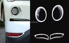 Car Styling Rear Fog Light Covers Tail Bumper Brake Lights Cover For BMW X1 F48 2016 2017 Trim Frame ABS Chrome Accessories 2024 - buy cheap