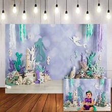 Mehofond Under The Sea Photography Background Ocean Mermaid Theme Girl Birthday Party Pearls Starfish Shell Backdrop Photo Studi 2024 - buy cheap