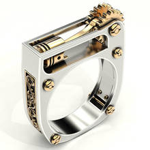 Кольцо в стиле панк для женщин и мужчин, кольцо на палец с механическим приводом, современное ювелирное изделие из нержавеющей стали, обручальные кольца, новинка 2020 2024 - купить недорого