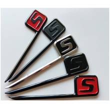 Chrome Black Red Letters S Trunk Lid Badges Emblems Emblem Badge for Mercedes Benz C63s E63s CLS63s S63s GLE63s GLC63s AMG 2024 - buy cheap