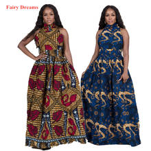 Women Maxi Sundress Girl Traditional African Clothing Dashiki Ankara Print Summer Long Dresses 2022 New Style Fairy Dreams 2024 - купить недорого