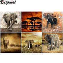 Dispaint Full Square/Round Drill 5D DIY Diamond Painting "Elephant scenery" 3D Embroidery Cross Stitch 5D Home Decor Gift 2024 - buy cheap