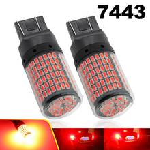 Car LED Brake Tail Light 2X Red 7440 7443 T20 LED 144SMD Car Backup Lamp Brake Parking Tail Light Bulbs 2024 - buy cheap