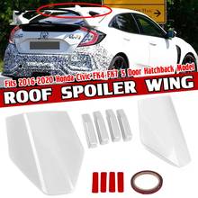 Novo spoiler de teto traseiro para carro, para honda civic fk4 fk7 5dr hatchback 2016, 2017, 2018, 2019, 2020, asa, spoiler 2024 - compre barato