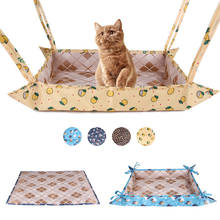 Cat hammock Cat Mat  Summer Ice Silk Pet Beds Dual-Purpose Mat Teddy Mat Pets Nest Dog Products For Pets 2024 - buy cheap