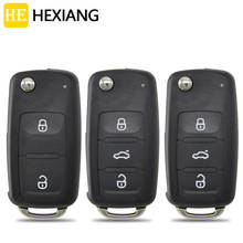 HEXIANG-funda para llave de coche, carcasa con tapa remota para Volkswagen, VW, Beetle, Caddy, Golf, Jetta, Polo, Tiguan, Touran 2024 - compra barato