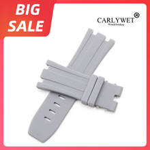 CARLYWET-Correa de silicona para reloj de pulsera, repuesto de goma de silicona, impermeable, de lujo, 28mm, para Audemars Piguet, 42mm, Royal Oak, en alta mar 2024 - compra barato