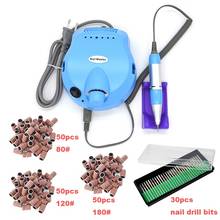 Blue Electric Nail Drill Manicure Set File  Nail Pen Machine Set Kit With EU/US Plug 110V/220V Free Shipping 2024 - buy cheap