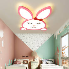 New Arriva rabbit Modern LED Ceiling Lights for Children's room girl Bedroom led techo pink color Ceiling lamp home lighting 2024 - buy cheap