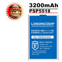 Losoncoer-baterias de telefone celular psp5518, 3200mah, para prestigio muze x5 lte psp 5518/psp5518 duo, alta capacidade, ~ em estoque 2024 - compre barato