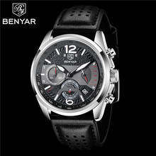 NEW BENYAR Men's Watches Top Brand Luxury Quartz Watch Men Leather Pilot Military Waterproof Sport Wristwatch Relogio Masculino 2024 - buy cheap