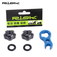 1 Set RISK MTB Road Bicycle Tubeless Tire Valve Cap Vacuum Tire Nozzle Lock Mountain Bike Presta Valve Nut with Install Wrench 2024 - buy cheap