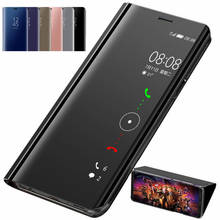 Smart Mirror Flip Phone Case For Xiaomi Redmi Note 9s 9T 8T 7 8 9 Pro 9A 9C 8A Mi 10T Note 10 Lite POCO X3 NFC F3 F1 Cover Funda 2024 - купить недорого