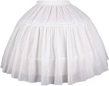 Women Crinoline Petticoat 2 Hoops Skirt Chiffon Ball Gown Short Half Slip Underskirt for Lolita Cosplay 2024 - buy cheap