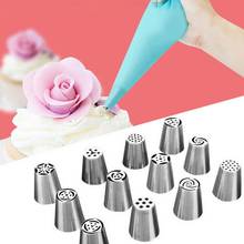 Russian  Icing Piping Nozzles 22pcs/Set Stainless Steel Flower Cream Pastry Tips Nozzles Bag Cupcake Cake Decorating Tools 2024 - buy cheap