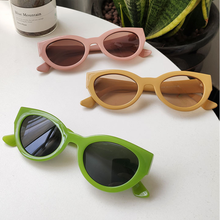 Vintage Small Green Round Sunglasses Candy Color Women Shades Luxury Designer Rectangle Sun Glasses Female UV400 Lens Eyewear 2024 - buy cheap
