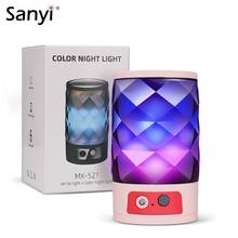 Colorful LED Dimmable Night Light Bedside Lamp Mobile Power Bank Romantic Atmosphere Night Lighting For Home Art Decoration 2024 - buy cheap