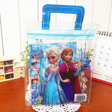 Frozen2-útiles escolares para niños, bonitos dibujos animados hechos a mano, conjunto de papelería, regalo de cumpleaños, premios, patrón de vestido 2024 - compra barato