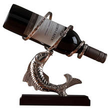 Prateleira de vinho decorativa, decoração em resina com forma de peixe, decoração para armário de tv 2024 - compre barato