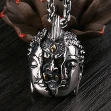 2019 Buddha Devil In a moment Pendant 100% Real 925 Sterling Silver Men Women Necklace Pendants Thai silver Jewelry Free Shipping 2024 - buy cheap